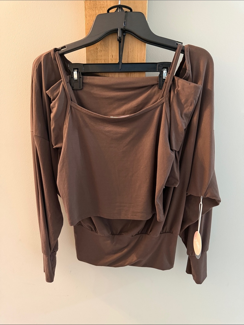 POSIE ACTIVE Women's Buttery Brown/Chocolate 3-pc Set, L, NWTs